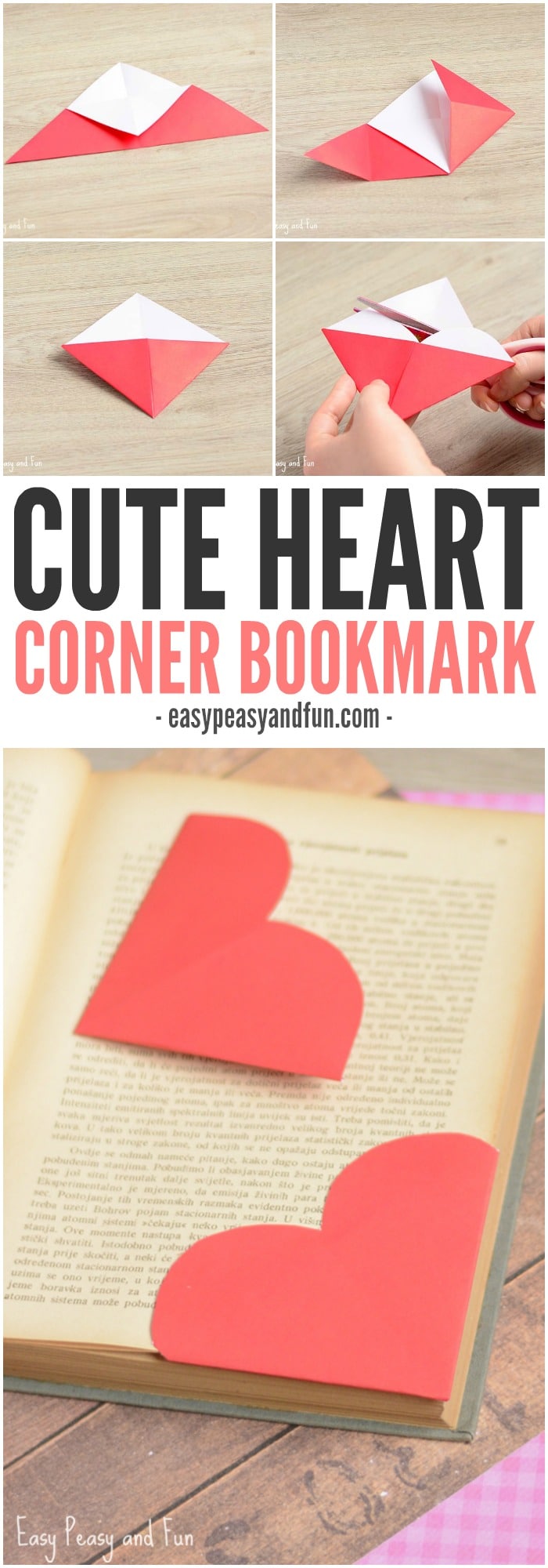 Adorable Heart Corner Bookmarks