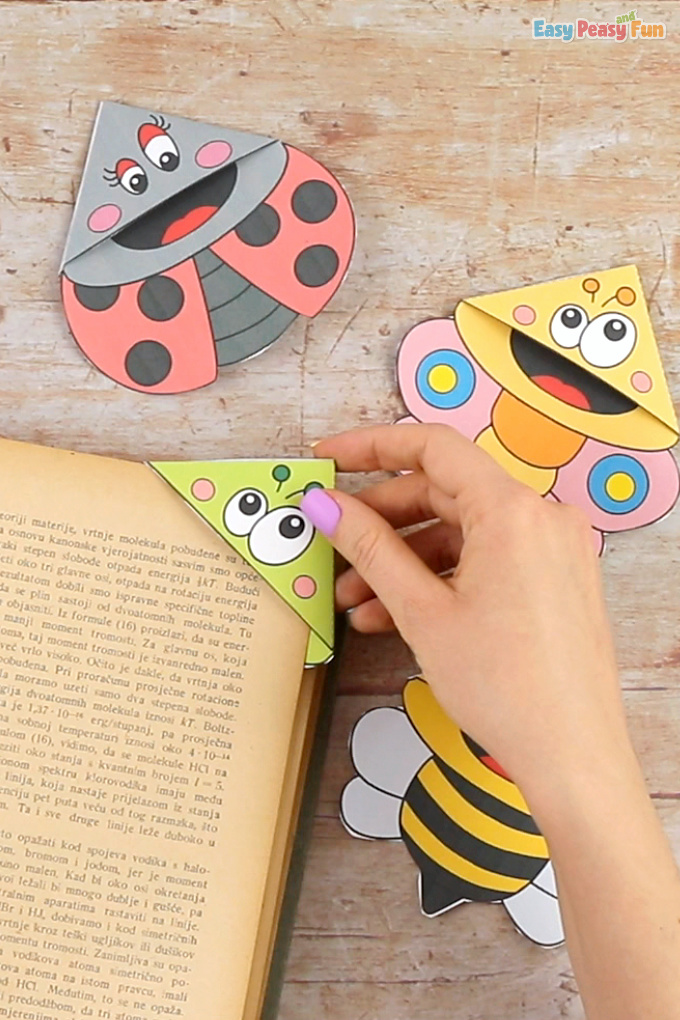 Bugs Corner Bookmarks Paper Craft for Kids