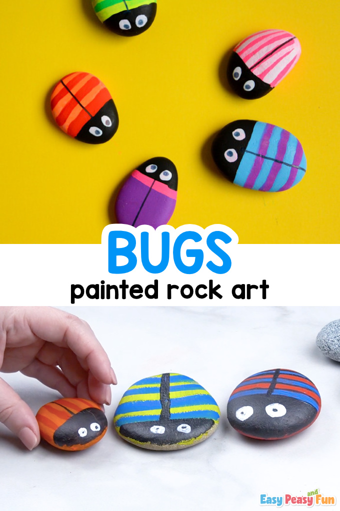 Bugs Painted Rock Art for Kids