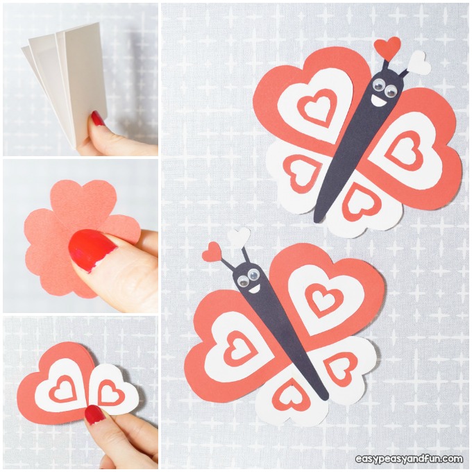 Butterfly Valentines Day Paper Craft Idea