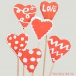 Cardboard Valentines Day Hearts Craft for Kids