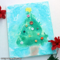 Christmas Tree Tissue Paper Bleed Art