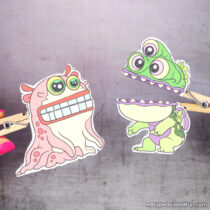 Monsters Clothespin Puppets