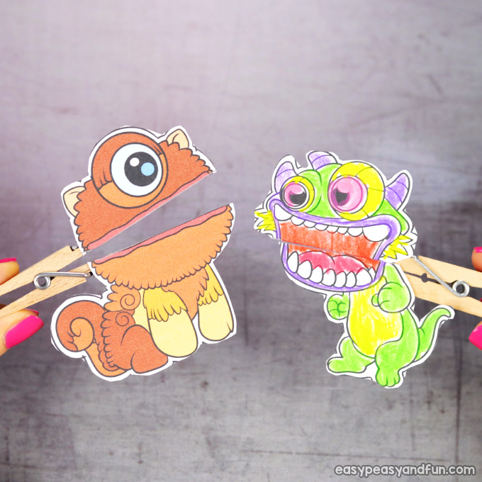 Clothespin Monster Puppets