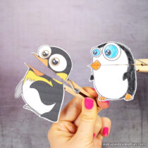 Penguin Clothespin Puppets