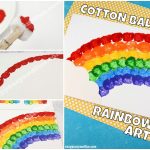 Cotton Ball Rainbow Canvas Art