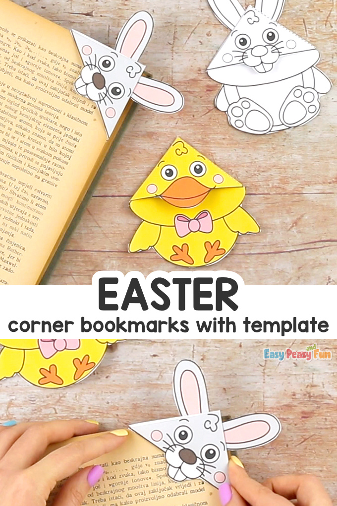 Cute Easter Corner Bookmarks With Template Easter Craft for Kids