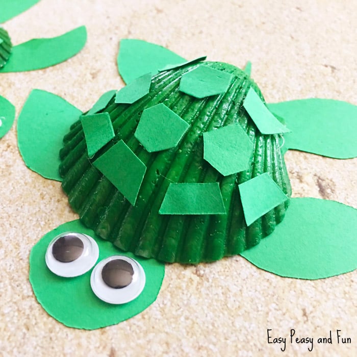 Cute Seashell Turtle Craft for Kids - Summer Craft for Kids to Make