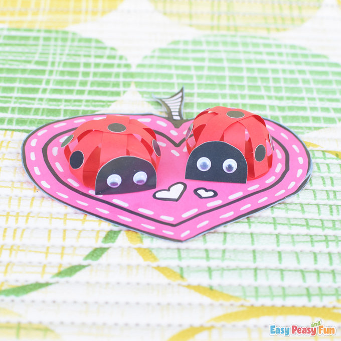 DIY 3D Ladybug Paper Craft