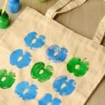 DIY Apple Printed Grocery Bag for Kids to Make
