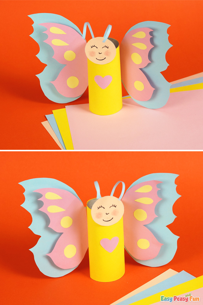 Easy Butterfly Paper Roll Craft