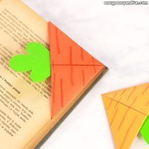 DIY Carrot Corner Bookmark – Origami Bookmarks