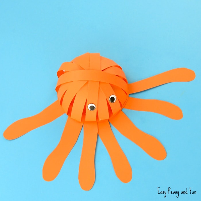 Simple Paper Octopus Craft for Kids