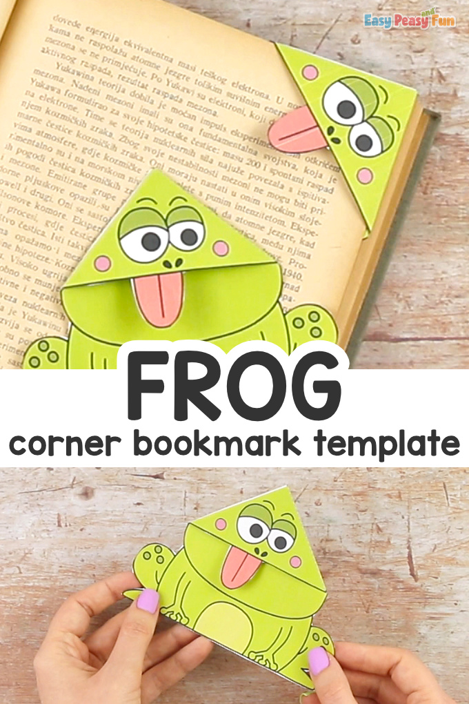 Frog Corner Bookmarks With Template Craft for Kids
