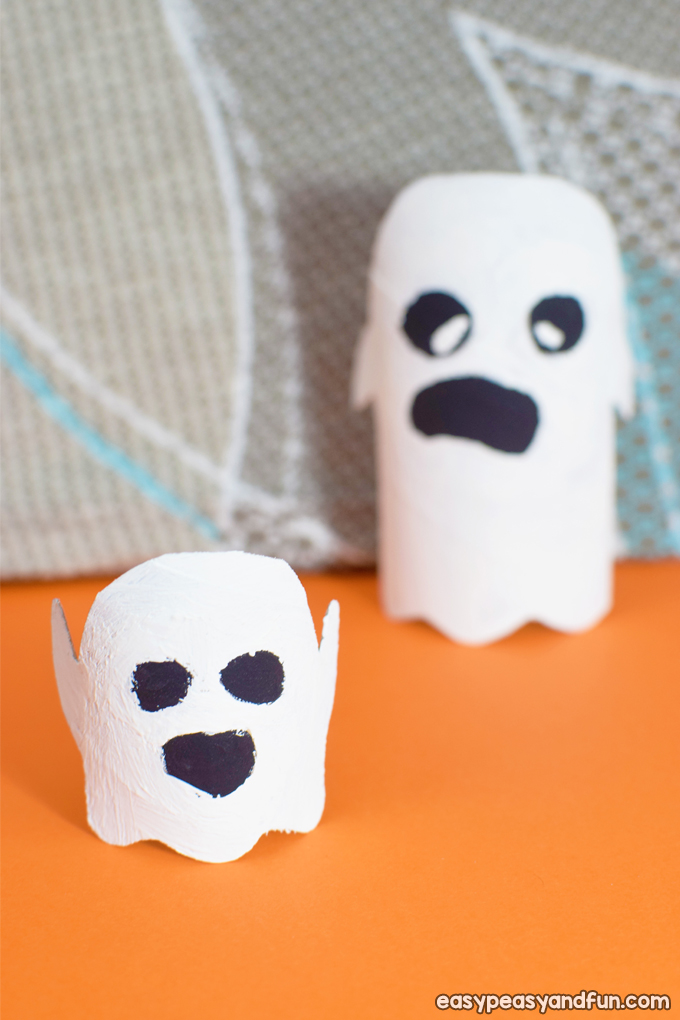 Ghost Toilet Paper Roll Craft for Kids