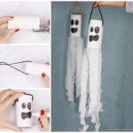 Ghost Windsock Toilet Paper Roll Craft for Kids