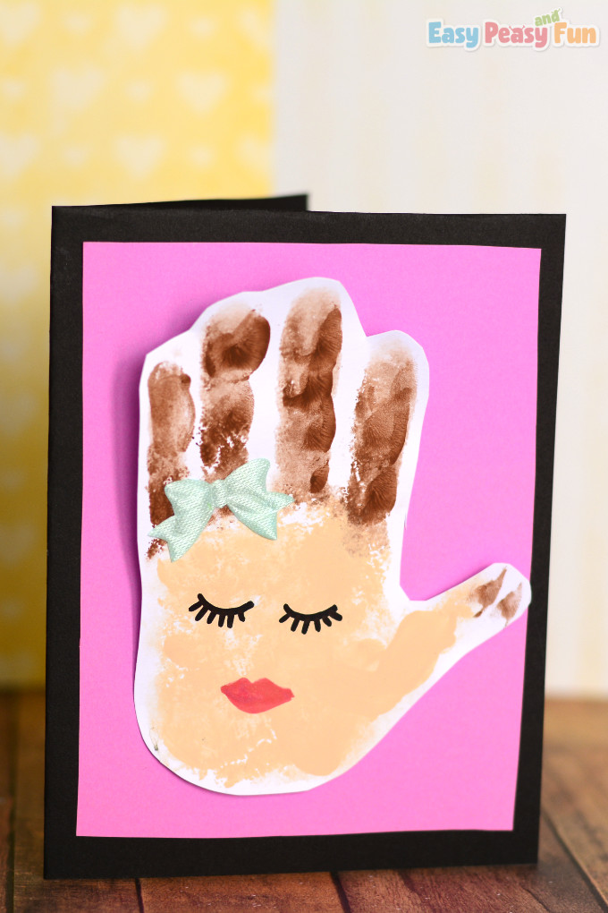 Handprint Mother's Day Card Idea