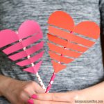 Heart On a Paper Straw Craft for Kids