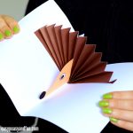 Hedgehog Pop Up Card Paper Craft