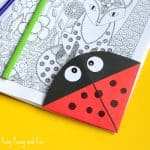 Ladybug corner bookmark tutorial