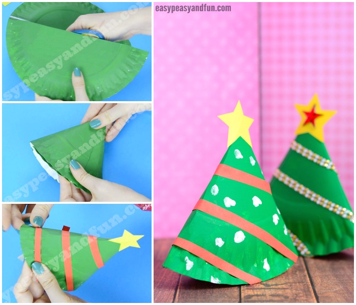 Lovely Rocking Paper Plate Christmas Tree