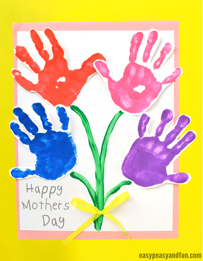 Mothers Day Handprint Art Flowers