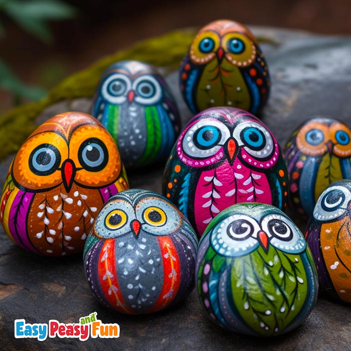Colourful owls