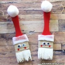 Paintbrush Santa Ornament – DIY Christmas Ornament