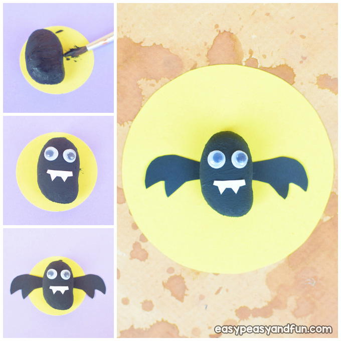 Painted Rock Bats Craft Idea
