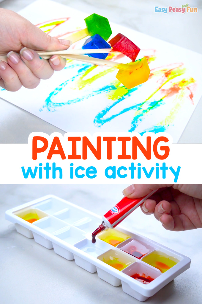 Painting With Ice Activity For Kids