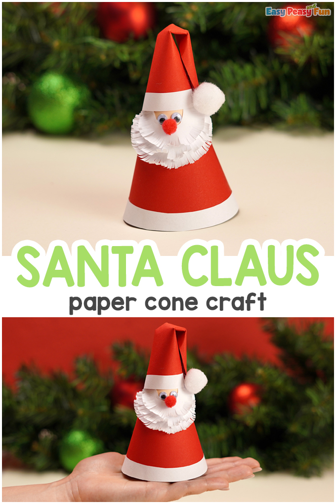 Paper Cone Santa Claus Tutorial