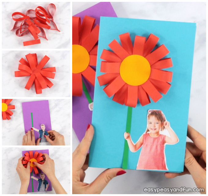 Paper Flower Mothers day Card Idea