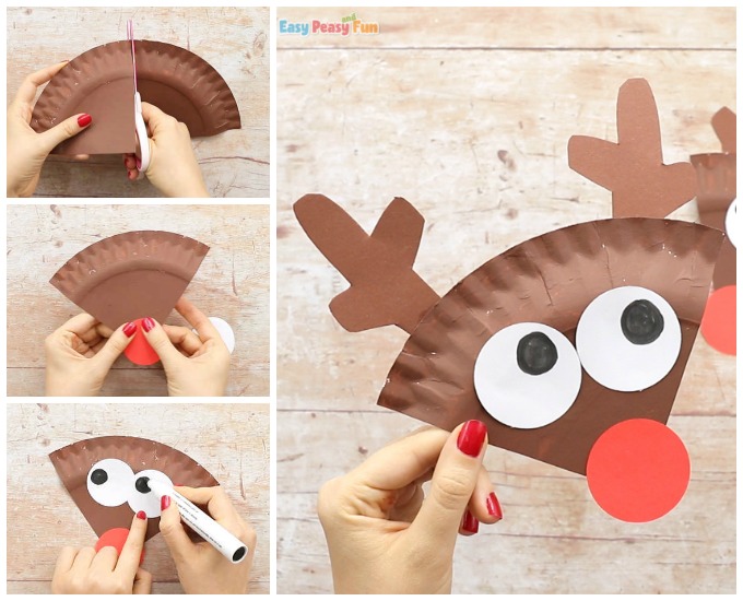 Paper Plate Reindeer Craft Idea