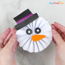 Paper Rosette Snowman Craft
