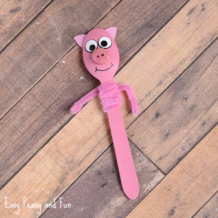 Pig Wooden Spoon Craft