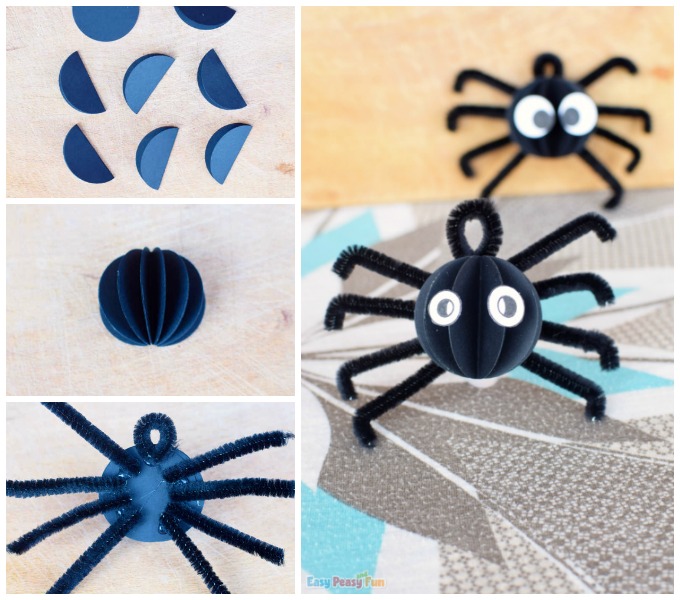 Pipe Cleaner and Paper Spider Craft