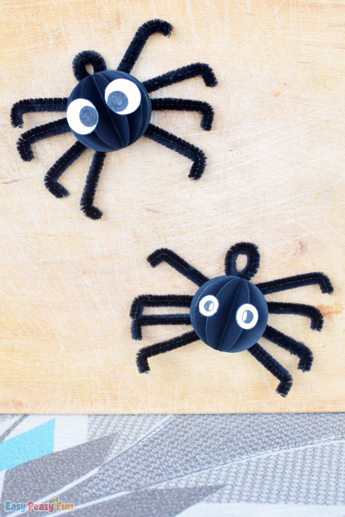 Pipe Cleaner Spider Craft for Kids