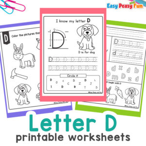 Preschool Letter D Worksheets