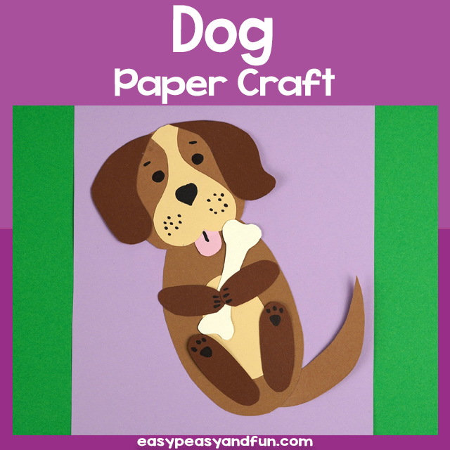 Printable Dog Paper Craft for Kids