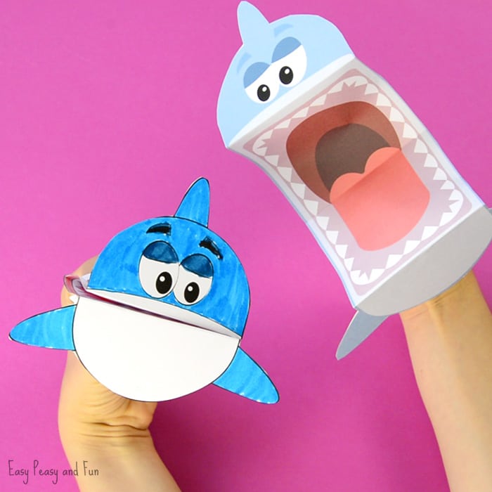 Printable Shark Puppet Paper Craft
