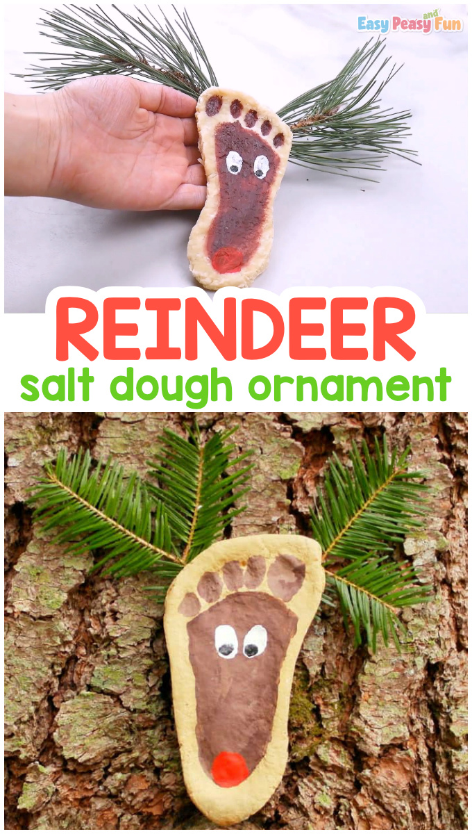 Salt Dough Reindeer Ornament Idea