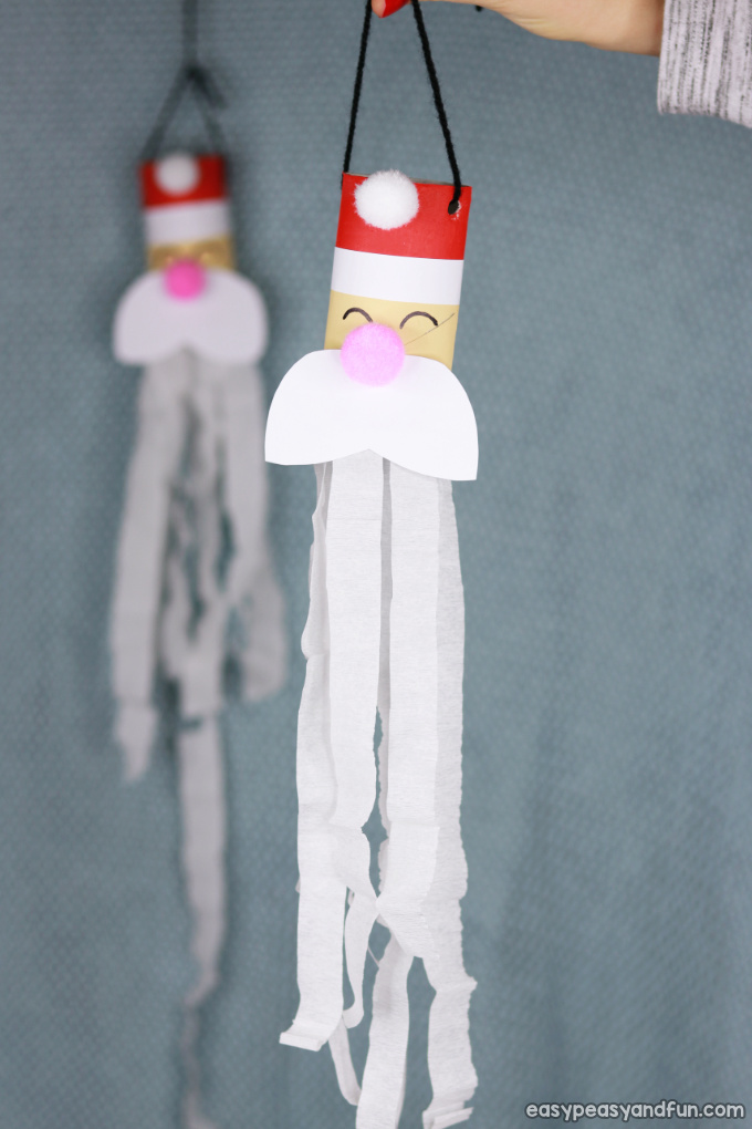 Santa Windsock Toilet Paper Roll Craft