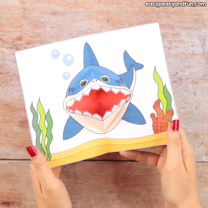 Shark Pop Up Card Printable