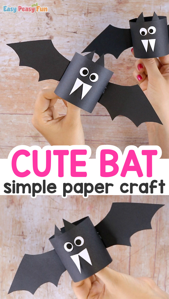 Simple Paper Bat Craft for Kids
