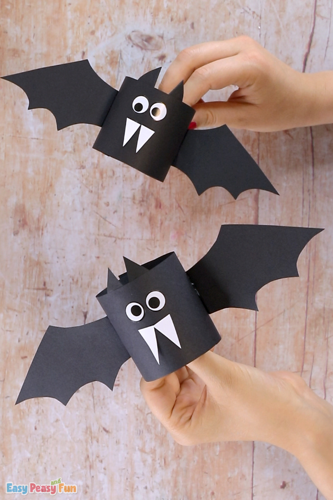 Simple Paper Bat Craft Idea for Kids