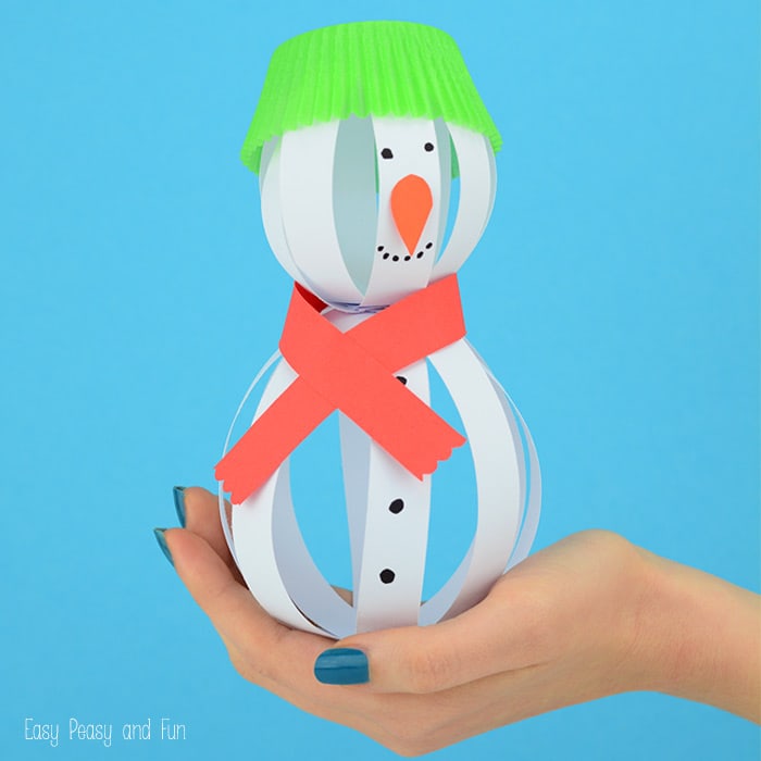 Simple Snowman Craft Paper Crafts for Kids