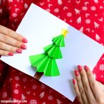Simplest Christmas Tree Pop up Card Idea for Kids