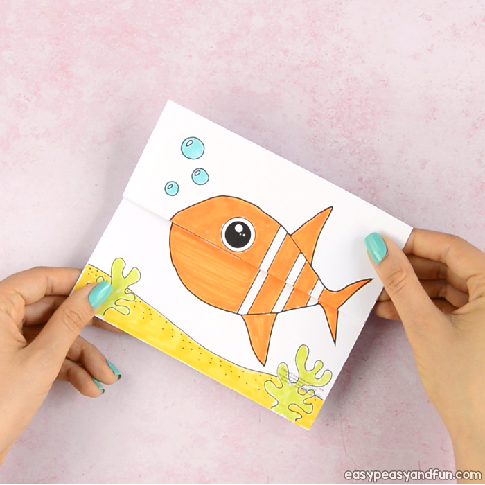 Surprise Big Mouth Fish Printable Template