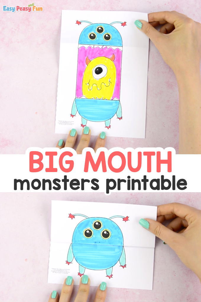 Surprise Big Mouth Monsters Printable Template