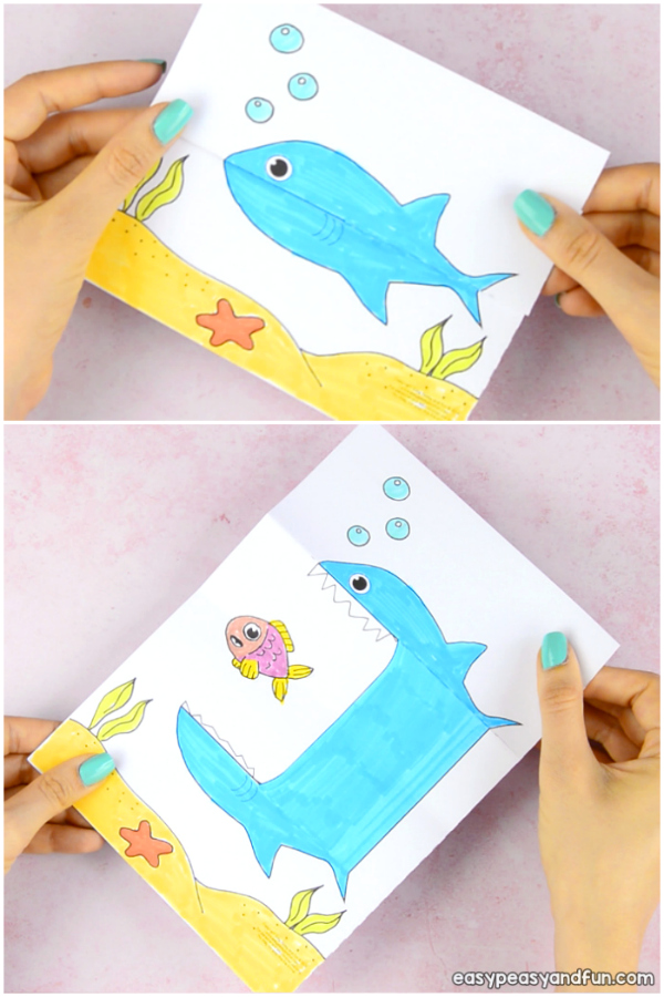 Surprise Big Mouth Shark Printable Paper Craft for Kids